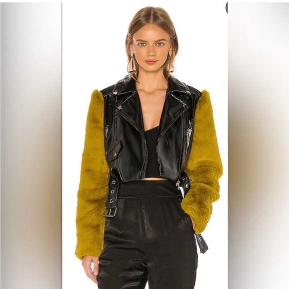 Camila Coelho Jackets & Blazers - Camila Coelho Florencia Moto Jacket faux fur